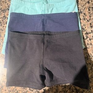 3-Pack Girls Boyshorts in Black, Navy & Teal